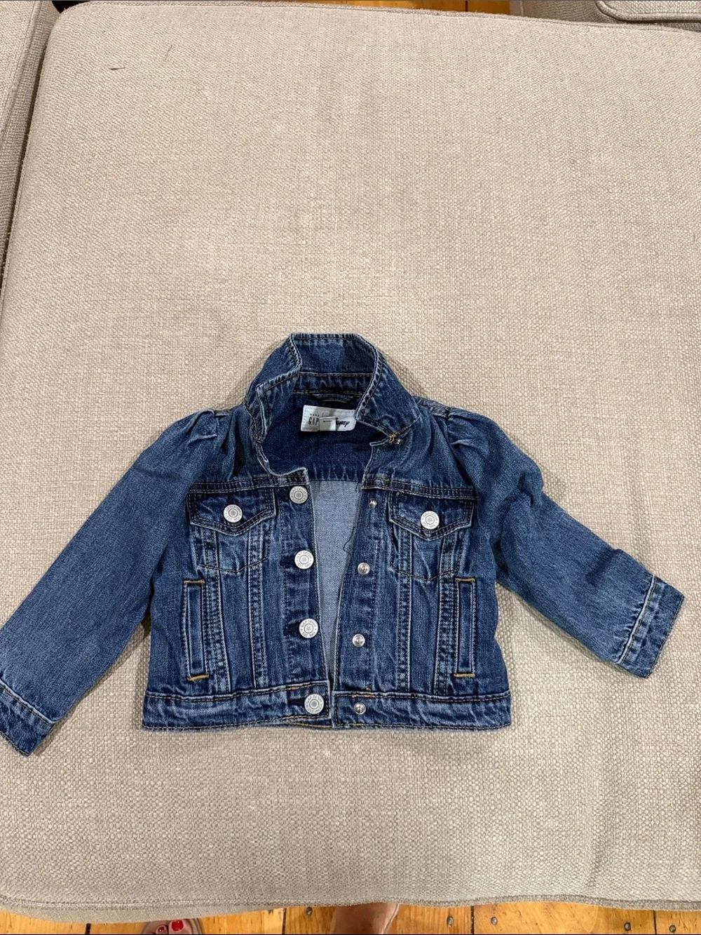 Gap Denim Jacket with Minnie Mouse Patch - Blue & Red Accents